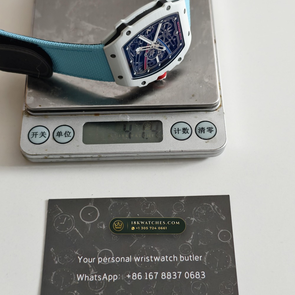 Richard Mille RM 67-02 Automatic Extra-Flat Alexis Pinturault White Quartz TPT — Studio Gallery Plate VII in Carbon TPT & Grade 5 Titanium (33.4g Verified Mass, Richard Mille Cal. CRMA7 Skeletonized Titanium)
