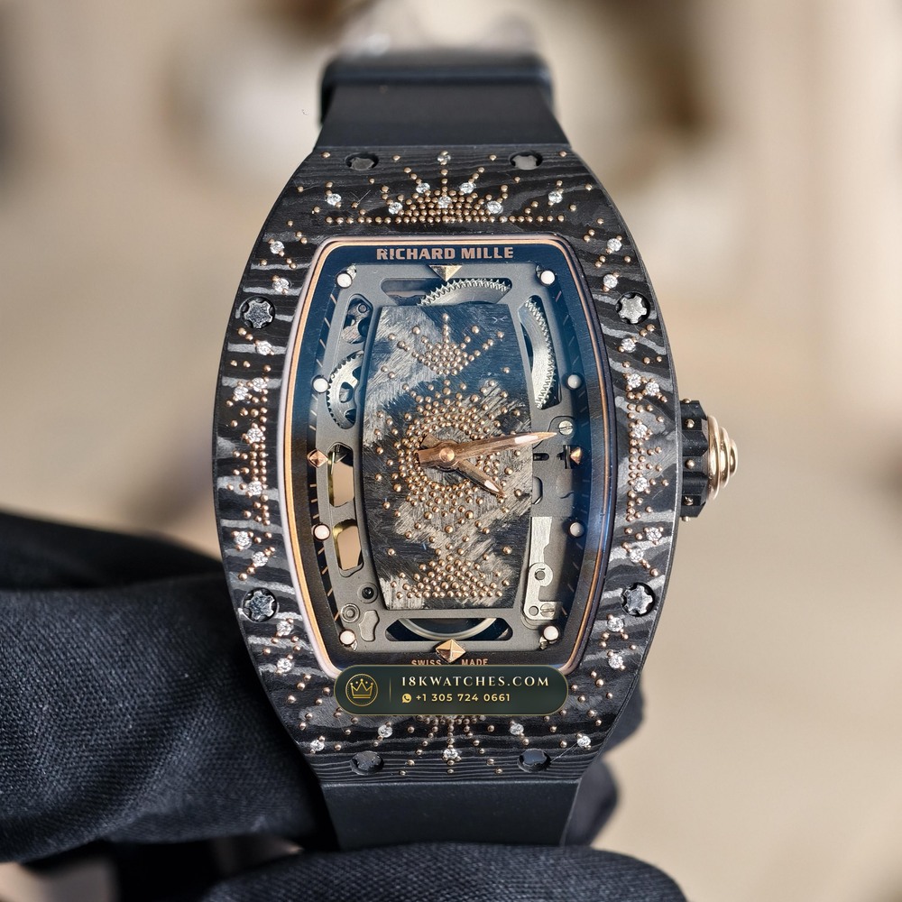 Richard Mille RM 07-01 Automatic Tonneau Dark Night Carbon TPT & Gold Leaf Geneva Atelier Spec