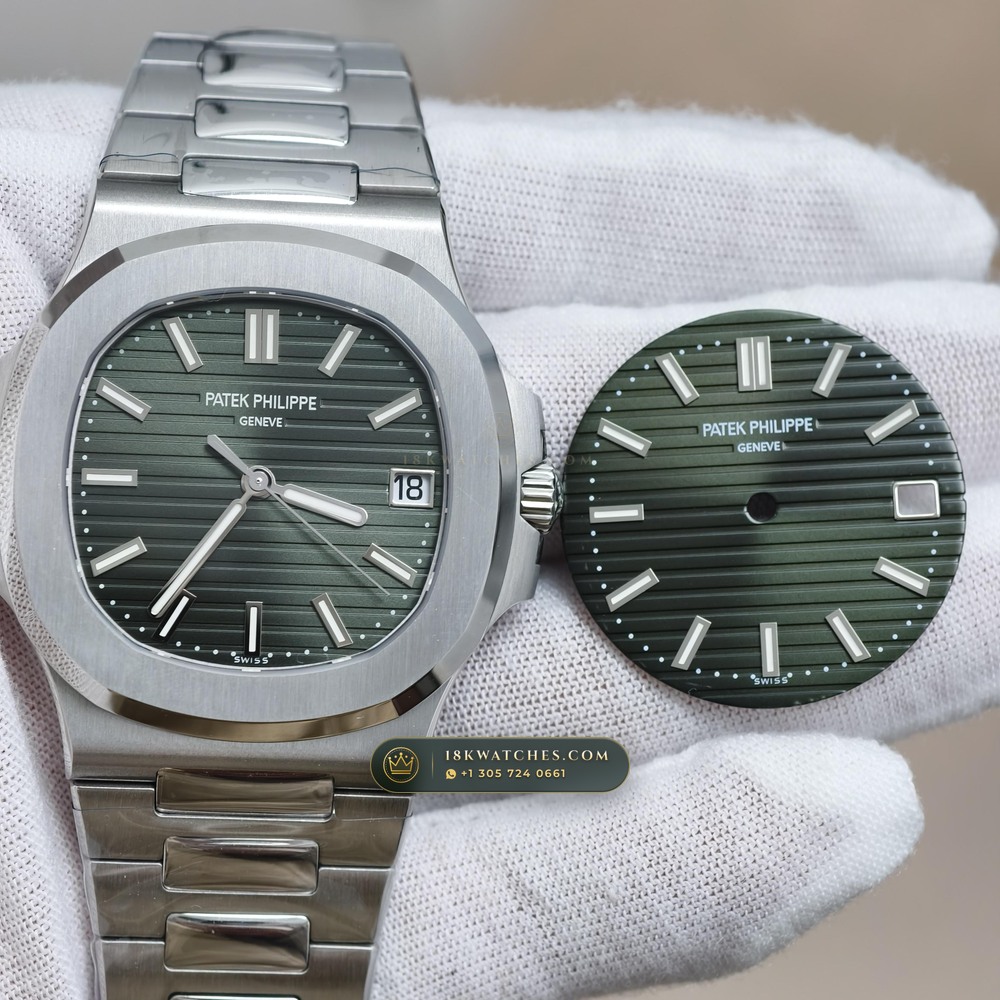 Patek Philippe Nautilus Self-Winding Custom SW Dial 22K Gold Rotor Ref. 5711/1A-014