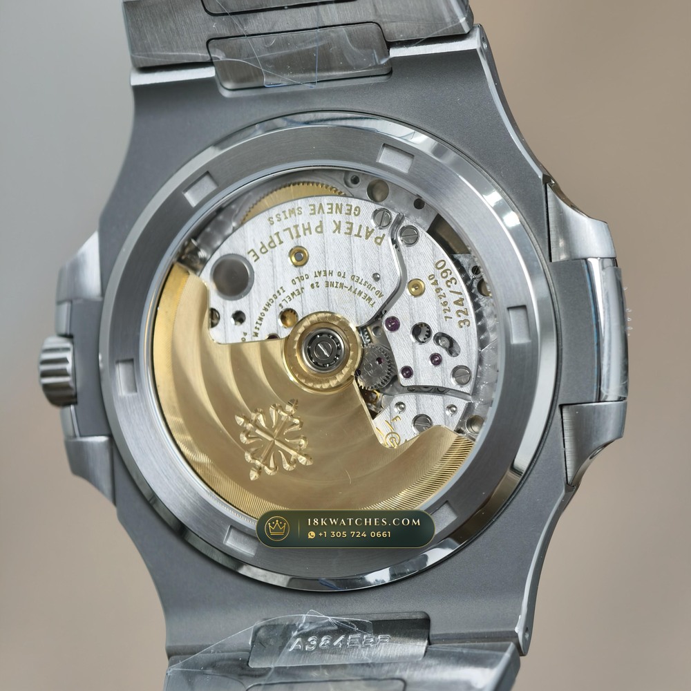 Patek Philippe Nautilus Self-Winding Custom SW Dial 22K Gold Rotor Ref. 5711/1A-014 — Studio Gallery Plate VII in 904L Stainless Steel Custom Architecture (114.7g Verified Mass, Patek Philippe Cal. 26-330 S C / Cal. 324 S C - 21K Gold Rotor)