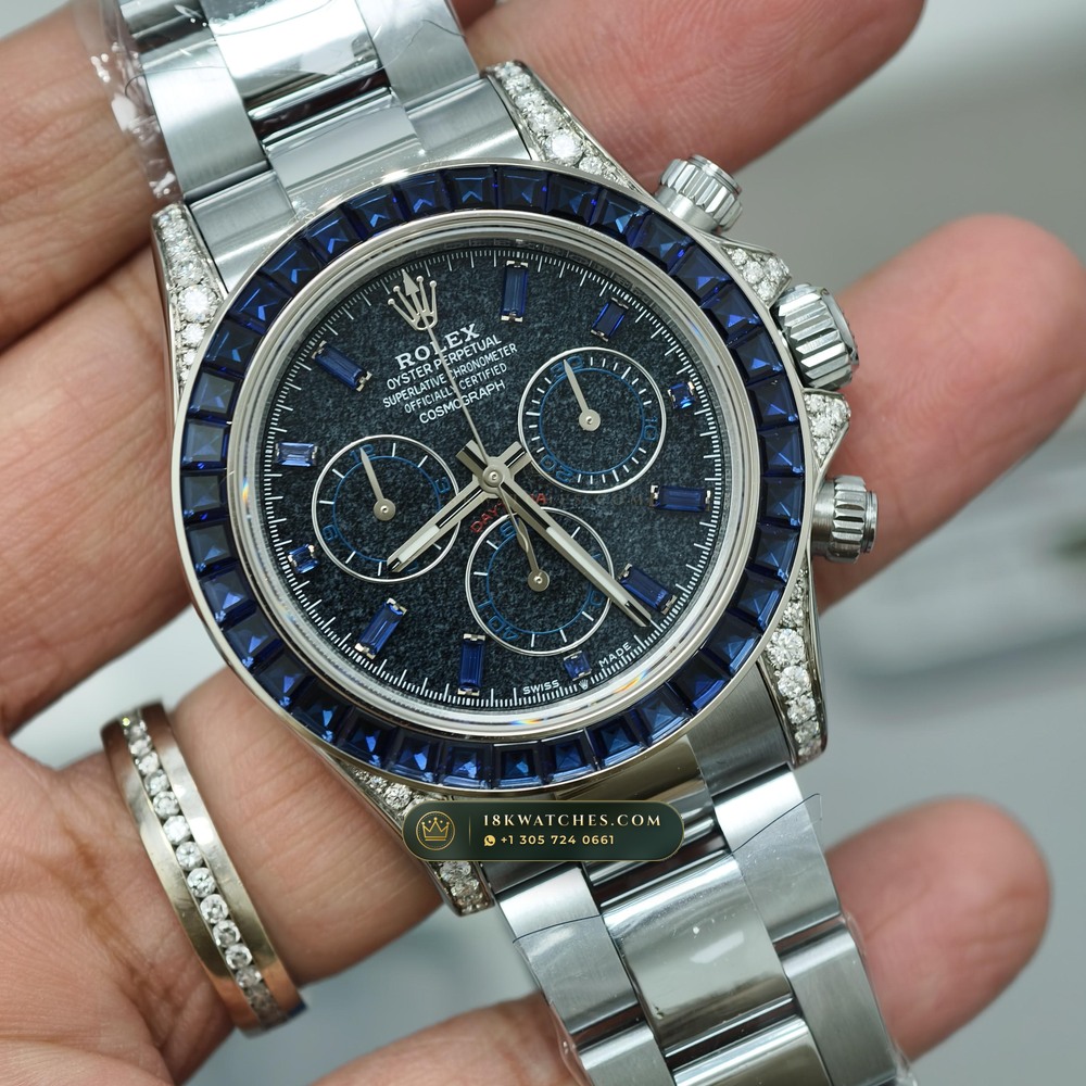 Rolex Cosmograph Daytona Black Obsidian Dial & Sapphire Bezel 18K White Gold Ref. 126599TSA — Studio Gallery Plate II in 18K White Gold Au750 (216.9g Verified Mass, Rolex Manufacture Cal. 4131 - 72h Power Reserve)