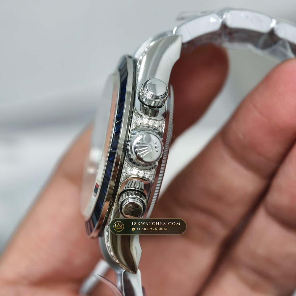 Rolex Cosmograph Daytona Black Obsidian Dial & Sapphire Bezel 18K White Gold Ref. 126599TSA — Studio Gallery Plate V in 18K White Gold Au750 (216.9g Verified Mass, Rolex Manufacture Cal. 4131 - 72h Power Reserve)