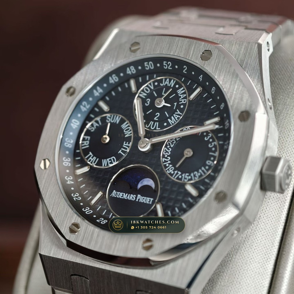 Audemars Piguet Royal Oak Perpetual Calendar 41mm 5-Axis CNC Case Ref. 26574ST.OO.1220ST.02 — Studio Gallery Plate IV in 904L Stainless Steel Custom Architecture (161.8g Verified Mass, Audemars Piguet Cal. 5134 Ultra-Thin Perpetual)