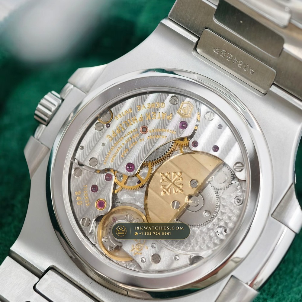 Patek Philippe Nautilus Moonphase & Power Reserve Ref. 5712A — Studio Gallery Plate VI in 904L Stainless Steel Custom Architecture (116.5g Verified Mass, Patek Philippe Cal. 240 PS IRM C LU - 22K Gold Micro-Rotor)