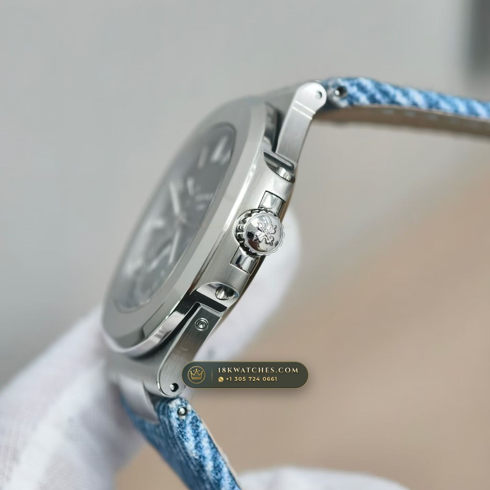 Patek Philippe Nautilus Moonphase & Power Reserve Custom SW Dial Ref. 5712A — Studio Gallery Plate VI in 904L Stainless Steel Custom Architecture (116.5g Verified Mass, Patek Philippe Cal. 240 PS IRM C LU - 22K Gold Micro-Rotor)