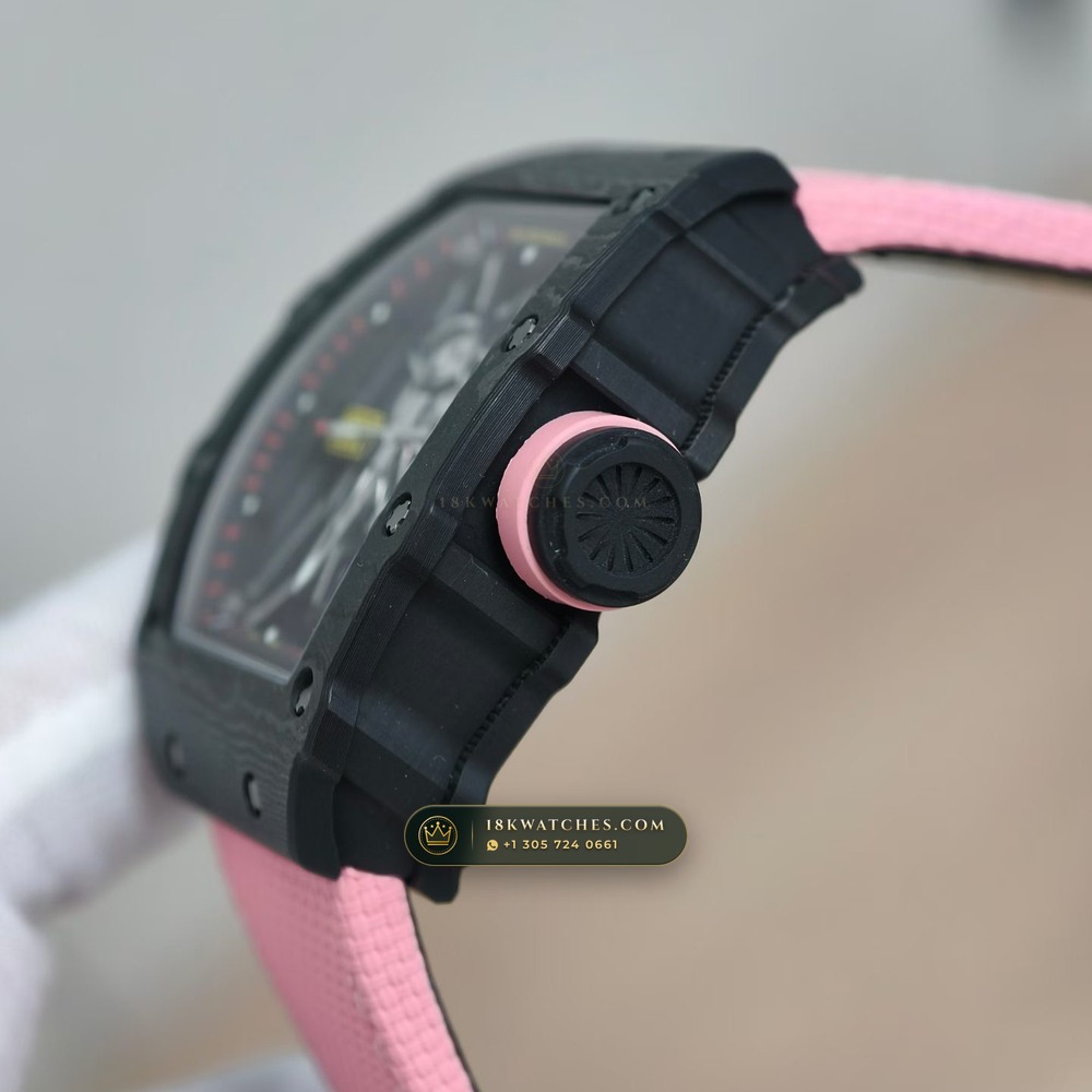 Richard Mille RM 35-01 Rafael Nadal Manual Winding Hand-Chamfered Bevel Spec — Studio Gallery Plate V in Carbon TPT & Grade 5 Titanium (50.9g Verified Mass, Richard Mille Cal. RMUL3 Grade 5 Titanium Skeleton)