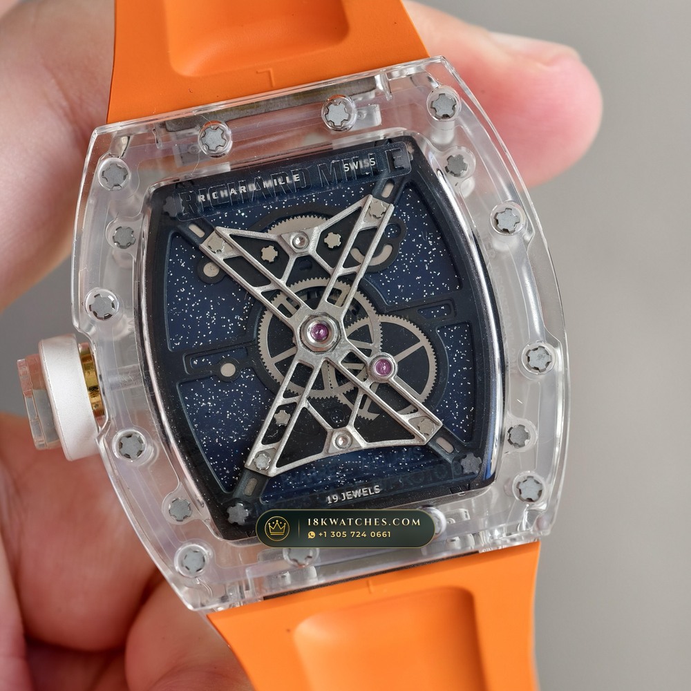 Richard Mille RM 52-05 Pharrell Williams Crystalline Sapphire Tourbillon — Studio Gallery Plate VII in Crystalline Sapphire & Grade 5 Titanium (78.3g Verified Mass, Richard Mille Hand-Wound Tourbillon Calibre)