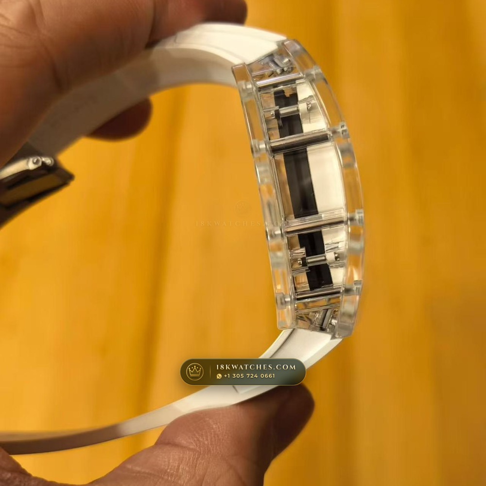 Richard Mille RM 055 Bubba Watson Manual Winding — Studio Gallery Plate IV in Crystalline Sapphire & Grade 5 Titanium (66.9g Verified Mass, Richard Mille Cal. RMUL2 Grade 5 Titanium Skeleton)