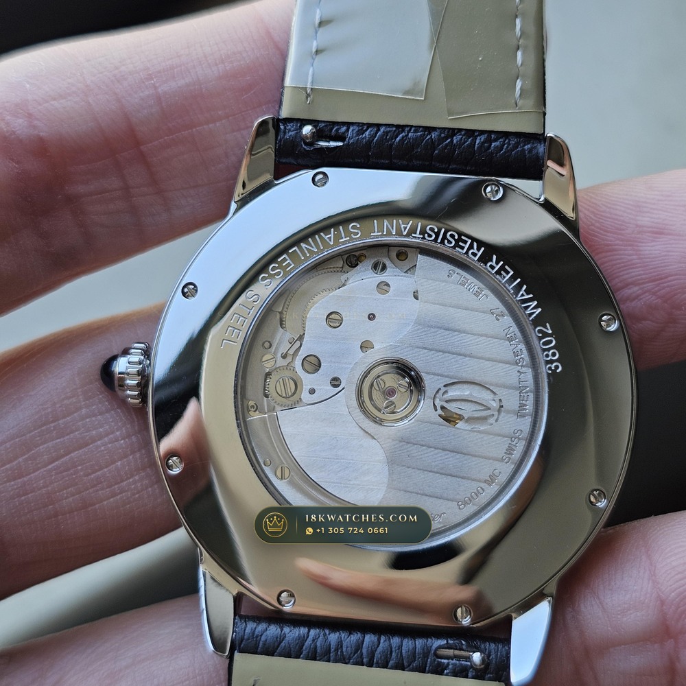 Cartier Ronde Solo de Cartier 36mm Roman Dial Cal. 8000MC Ref. W6701005 — Studio Gallery Plate V in 904L Stainless Steel Custom Architecture (56.2g Verified Mass, Cartier Automatic Cal. 049)