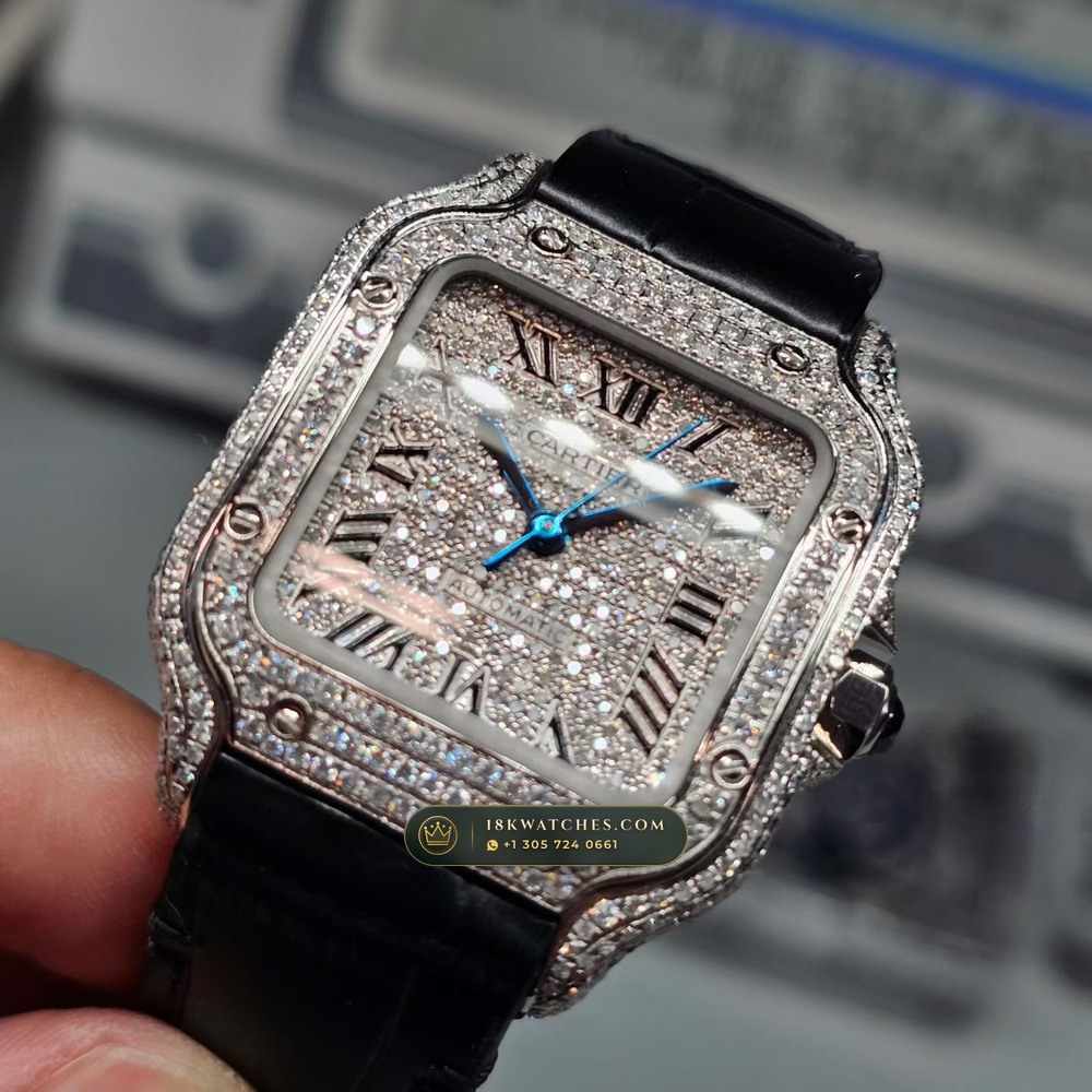 Cartier Santos de Cartier Medium 35.1mm Cal. 1847MC Ref. WSSA0029 — Studio Gallery Plate II in 904L Stainless Steel Custom Architecture (115.8g Verified Mass, Cartier Manufacture Cal. 1847 MC / Skeleton Cal. 9611 MC)
