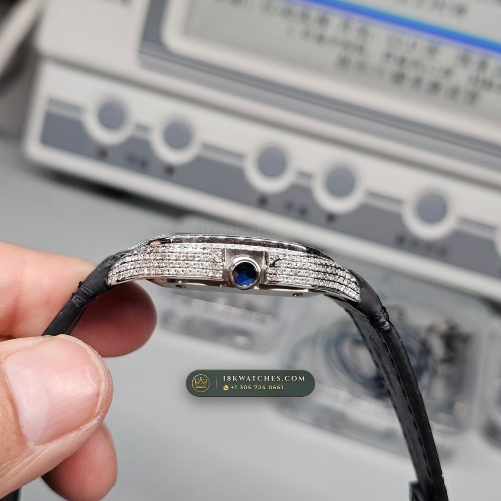 Cartier Santos de Cartier Medium 35.1mm Cal. 1847MC Ref. WSSA0029 — Studio Gallery Plate VI in 904L Stainless Steel Custom Architecture (115.8g Verified Mass, Cartier Manufacture Cal. 1847 MC / Skeleton Cal. 9611 MC)