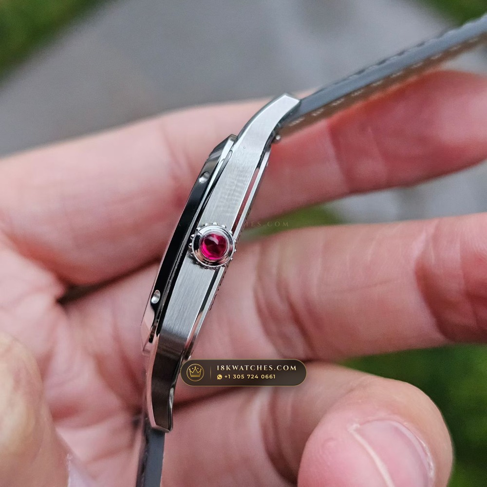 Cartier Santos-Dumont Large Hand-Wound Cal. 430MC Ref. WSSA0032 — Studio Gallery Plate III in 904L Stainless Steel Custom Architecture (115.8g Verified Mass, Cartier Manufacture Cal. 1847 MC / Skeleton Cal. 9611 MC)