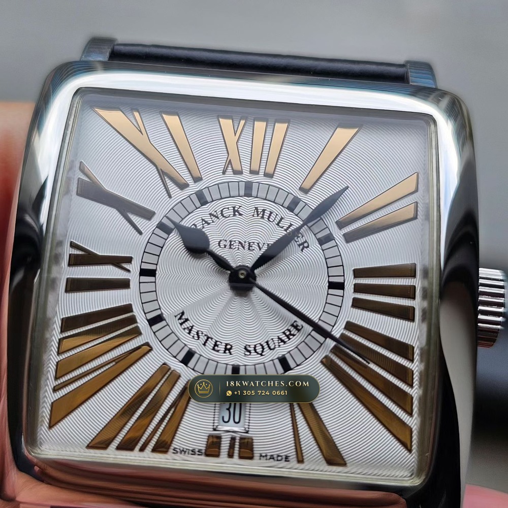 Franck Muller Master Square 36.5mm Roman Dial Ref. 6000H-SC-DT — Studio Gallery Plate III in 904L Stainless Steel Custom Architecture (92.2g Verified Mass, Franck Muller Cal. FM 0800 Automatic)