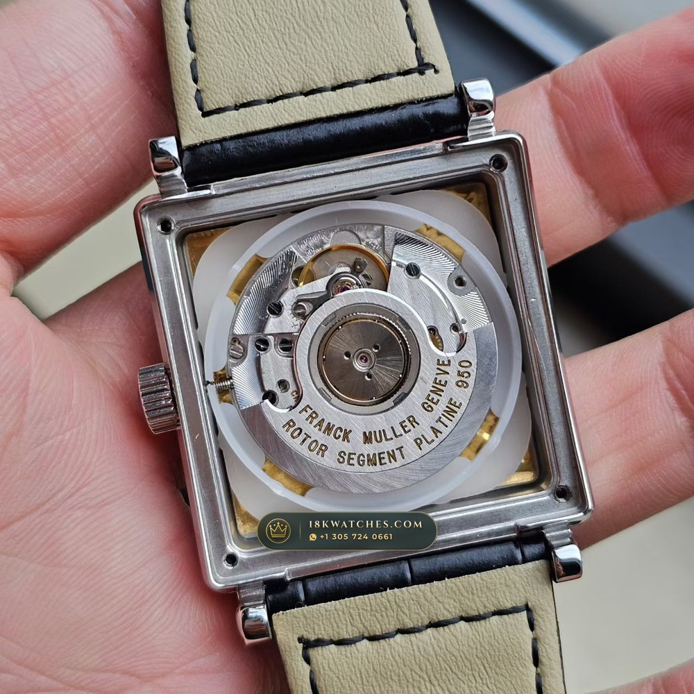 Franck Muller Master Square 36.5mm Roman Dial Ref. 6000H-SC-DT — Studio Gallery Plate V in 904L Stainless Steel Custom Architecture (92.2g Verified Mass, Franck Muller Cal. FM 0800 Automatic)