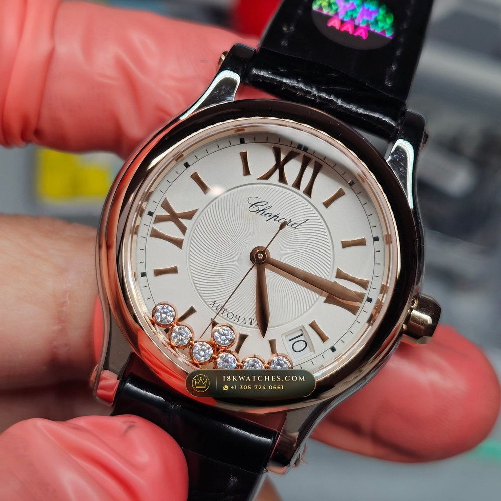 Chopard Happy Sport Icons 36mm Floating Diamonds Ref. 278559-3001 — Studio Gallery Plate II in 904L Stainless Steel Custom Architecture (88.6g Verified Mass, Chopard Manufacture Cal. 09.01-C)