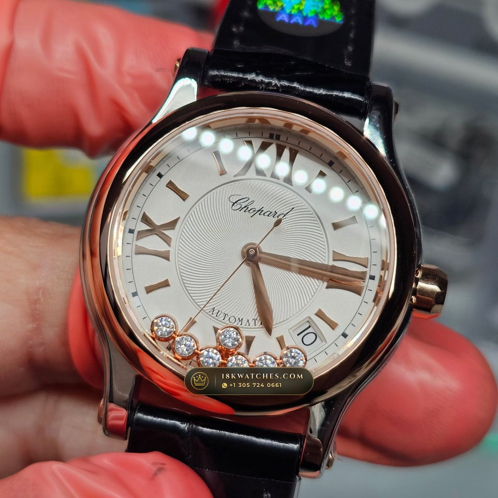 Chopard Happy Sport Icons 36mm Floating Diamonds Ref. 278559-3001 — Studio Gallery Plate III in 904L Stainless Steel Custom Architecture (88.6g Verified Mass, Chopard Manufacture Cal. 09.01-C)