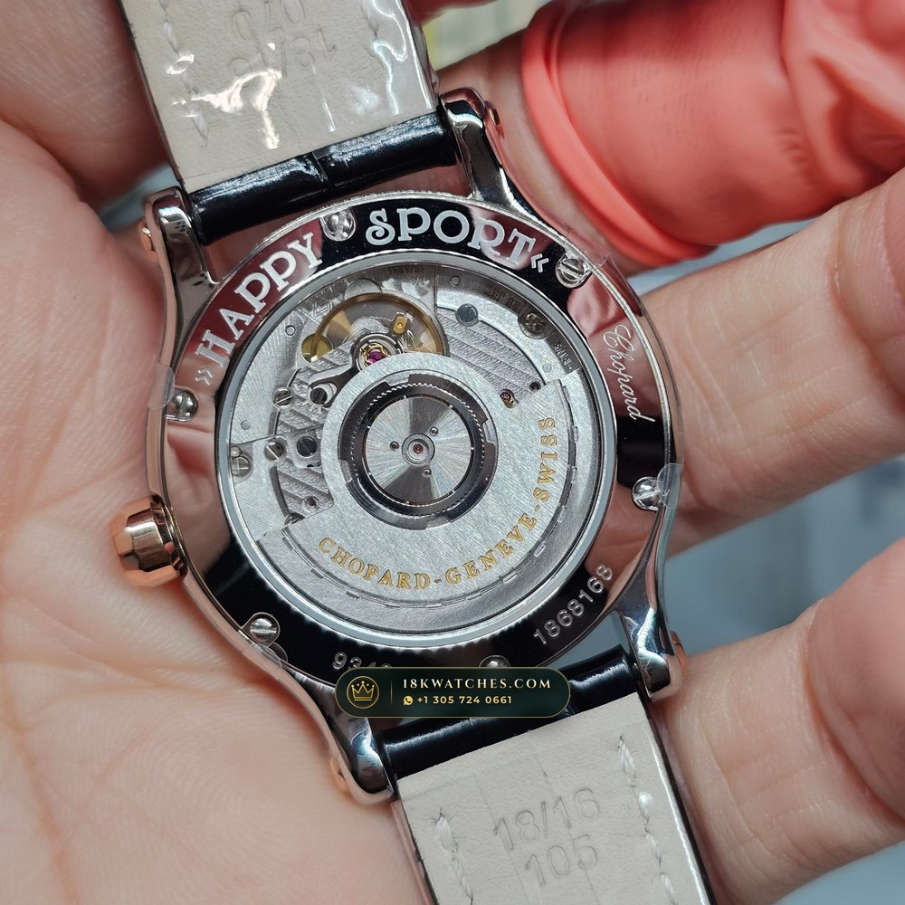 Chopard Happy Sport Icons 36mm Floating Diamonds Ref. 278559-3001 — Studio Gallery Plate VI in 904L Stainless Steel Custom Architecture (88.6g Verified Mass, Chopard Manufacture Cal. 09.01-C)