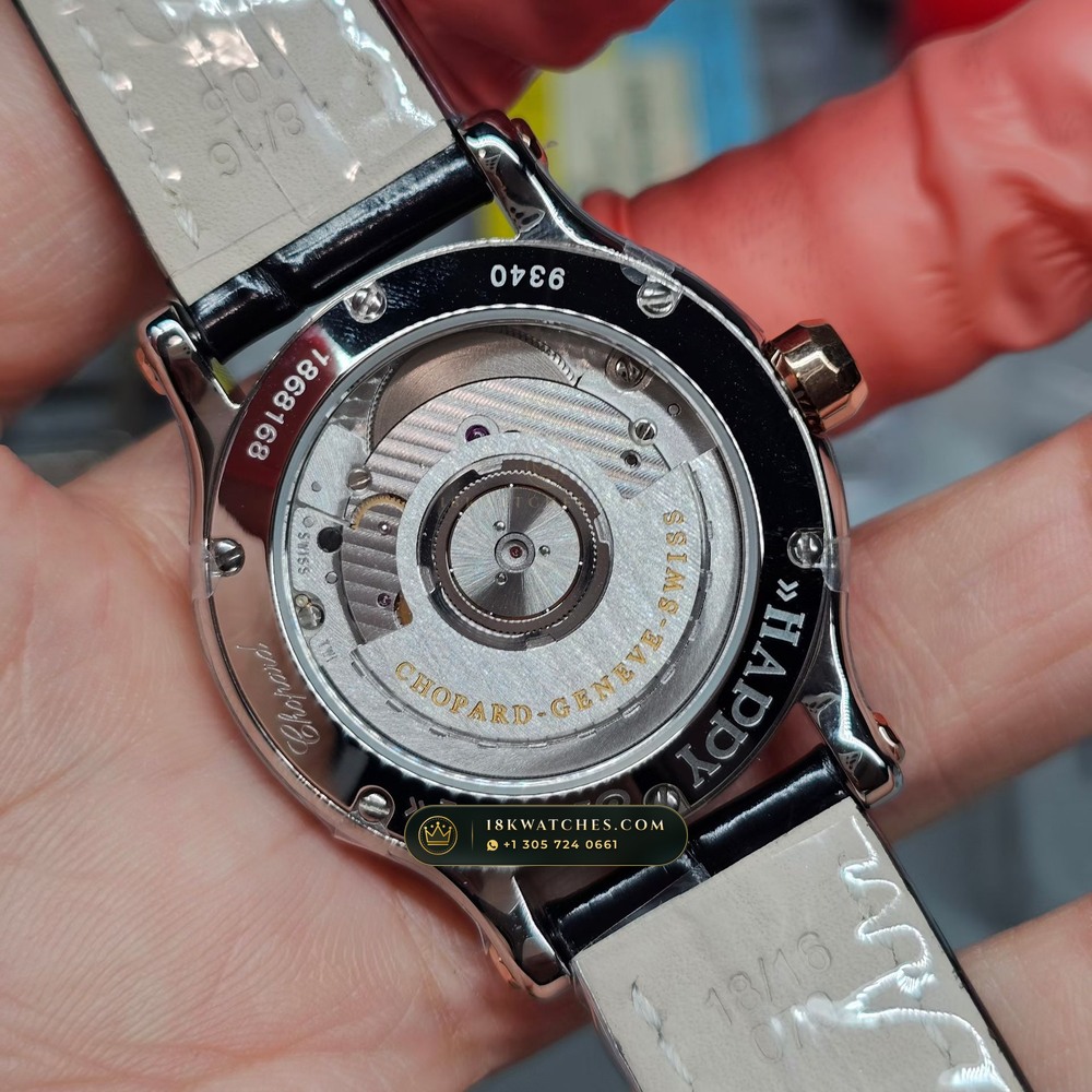 Chopard Happy Sport Icons 36mm Floating Diamonds Ref. 278559-3001 — Studio Gallery Plate VII in 904L Stainless Steel Custom Architecture (88.6g Verified Mass, Chopard Manufacture Cal. 09.01-C)