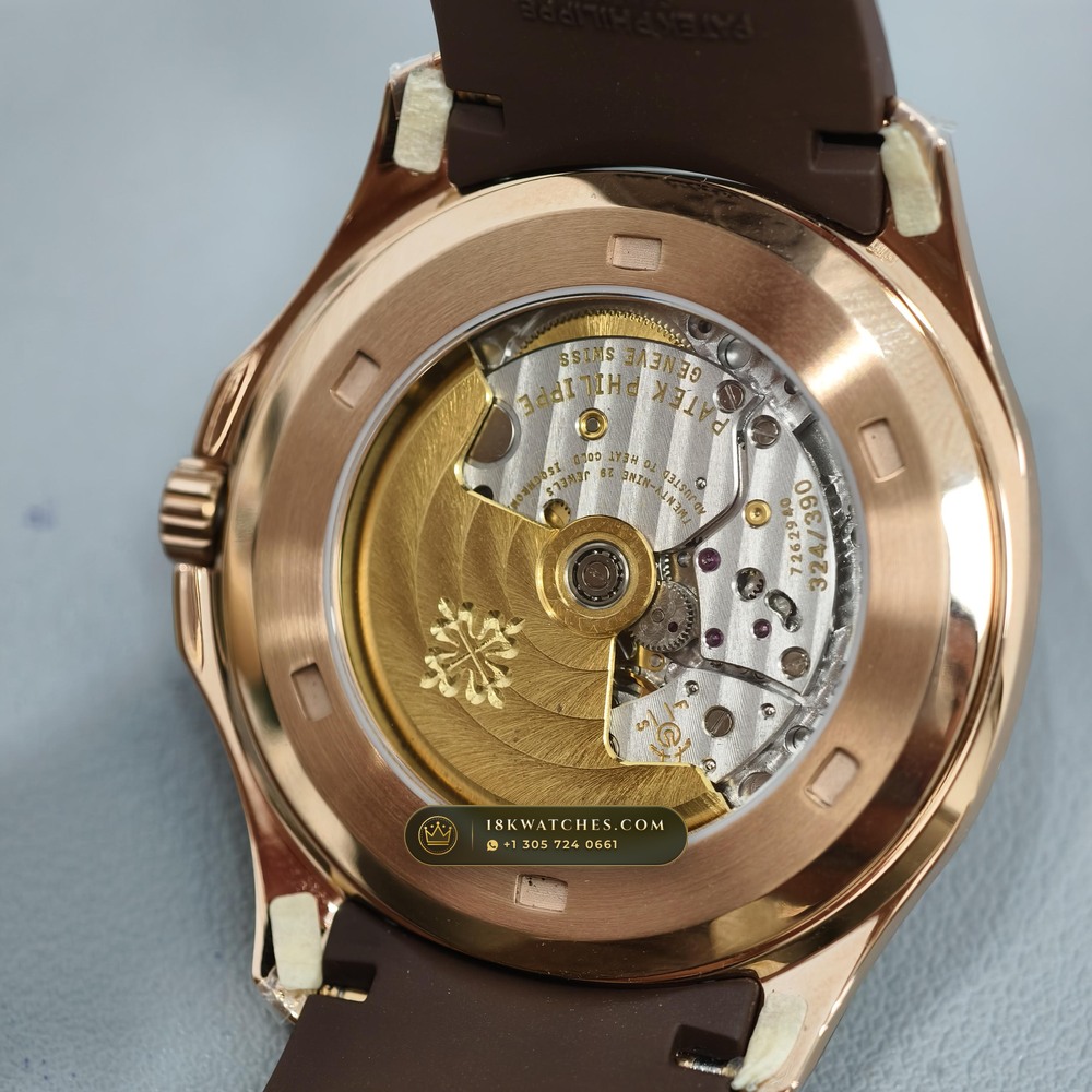 Patek Philippe Aquanaut Extra-Large Self-Winding 18K Rose Gold Geneva Atelier Spec Ref. 5167R — Studio Gallery Plate VII in 18K Rose Gold Au750 (108.8g Verified Mass, Patek Philippe Cal. 324 S C - 21K Gold Rotor)