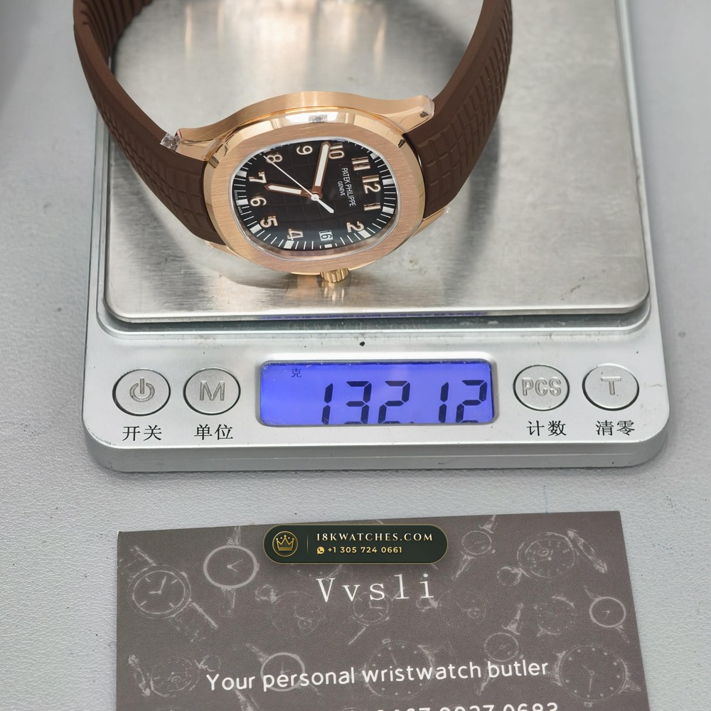 Patek Philippe Aquanaut Extra-Large Self-Winding 18K Rose Gold Geneva Atelier Spec Ref. 5167R — Studio Gallery Plate VIII in 18K Rose Gold Au750 (108.8g Verified Mass, Patek Philippe Cal. 324 S C - 21K Gold Rotor)