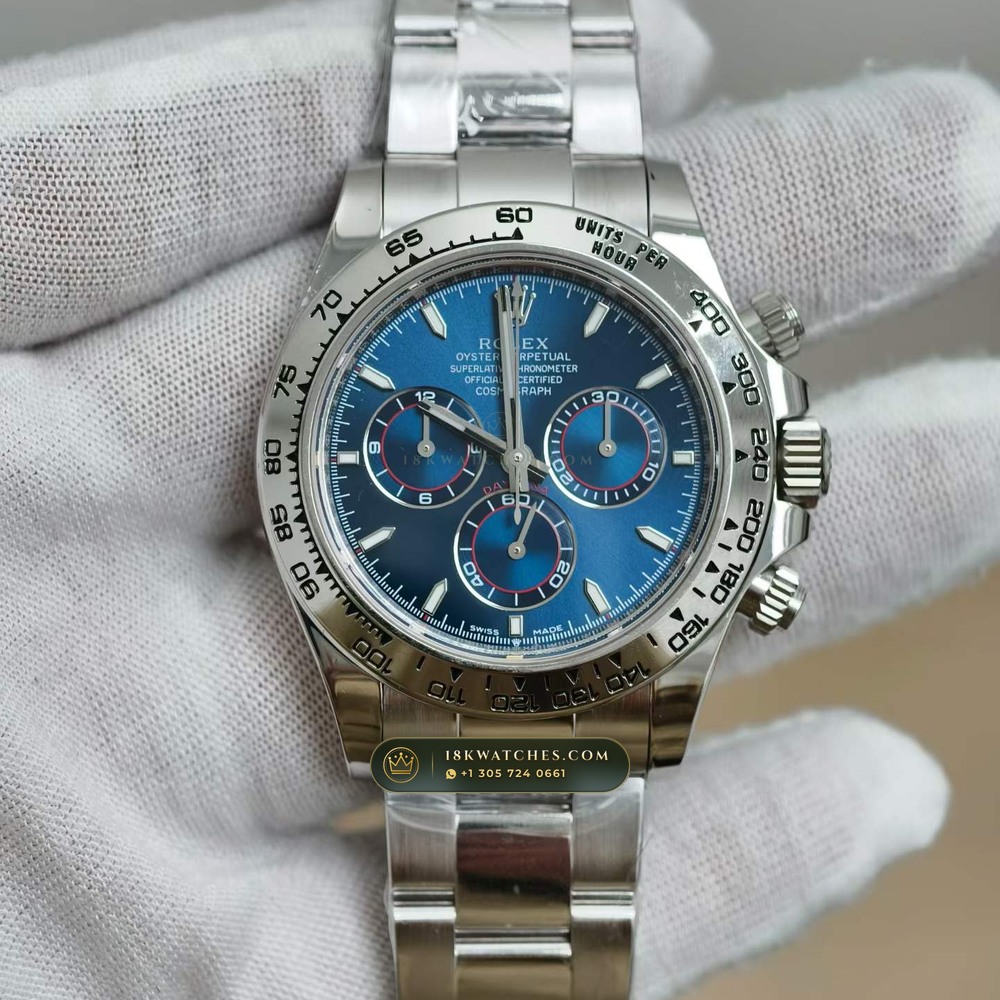 Rolex Cosmograph Daytona 18K White Gold Hand-Chamfered Bevel Spec Ref. 126509