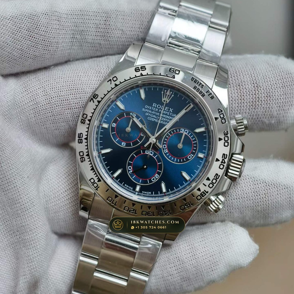Rolex Cosmograph Daytona 18K White Gold Hand-Chamfered Bevel Spec Ref. 126509 — Studio Gallery Plate III in 18K White Gold Au750 (216.9g Verified Mass, Rolex Manufacture Cal. 4131 - 72h Power Reserve)