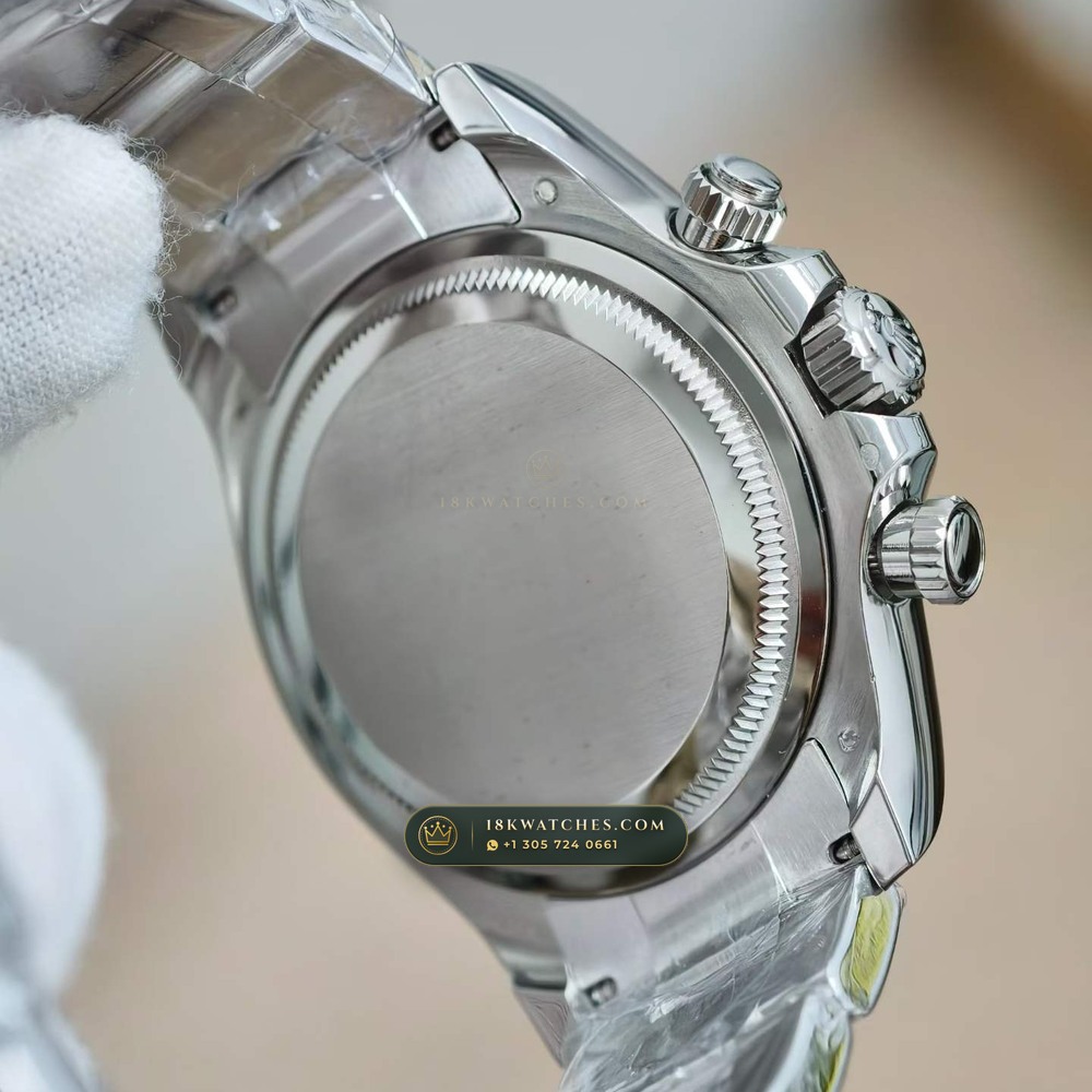 Rolex Cosmograph Daytona 18K White Gold Hand-Chamfered Bevel Spec Ref. 126509 — Studio Gallery Plate VIII in 18K White Gold Au750 (216.9g Verified Mass, Rolex Manufacture Cal. 4131 - 72h Power Reserve)