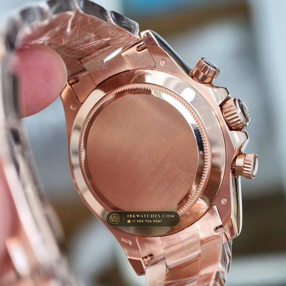 Rolex Cosmograph Daytona 18K Everose Gold Deep Crystal Optics Ref. 116505 — Studio Gallery Plate VIII in 18K Rose Gold Au750 (216.8g Verified Mass, Rolex Manufacture Cal. 4130 - 72h Power Reserve)