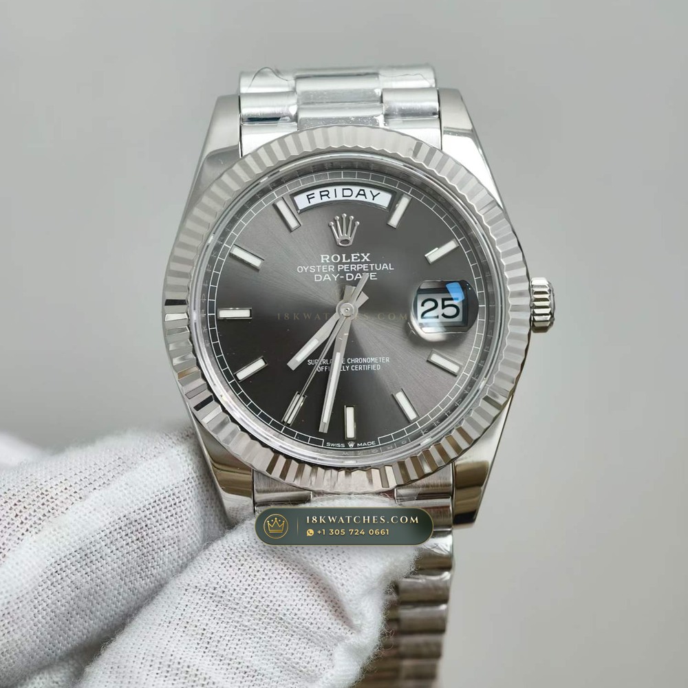 Rolex Day-Date 40 18K White Gold Ref. 228239