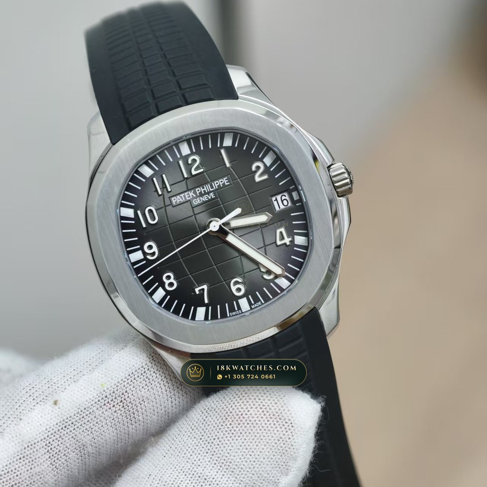 Patek Philippe Aquanaut Extra-Large Self-Winding Custom SW Dial Deep Crystal Optics Ref. 5167A — Studio Gallery Plate II in 904L Stainless Steel Custom Architecture (79.5g Verified Mass, Patek Philippe Cal. 324 S C - 21K Gold Rotor)