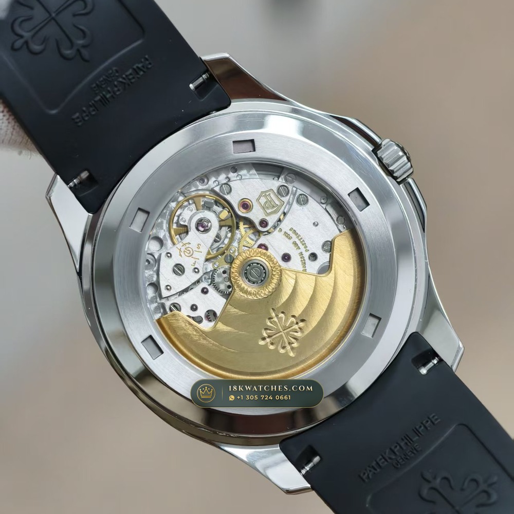 Patek Philippe Aquanaut Extra-Large Self-Winding Custom SW Dial Deep Crystal Optics Ref. 5167A — Studio Gallery Plate VII in 904L Stainless Steel Custom Architecture (79.5g Verified Mass, Patek Philippe Cal. 324 S C - 21K Gold Rotor)