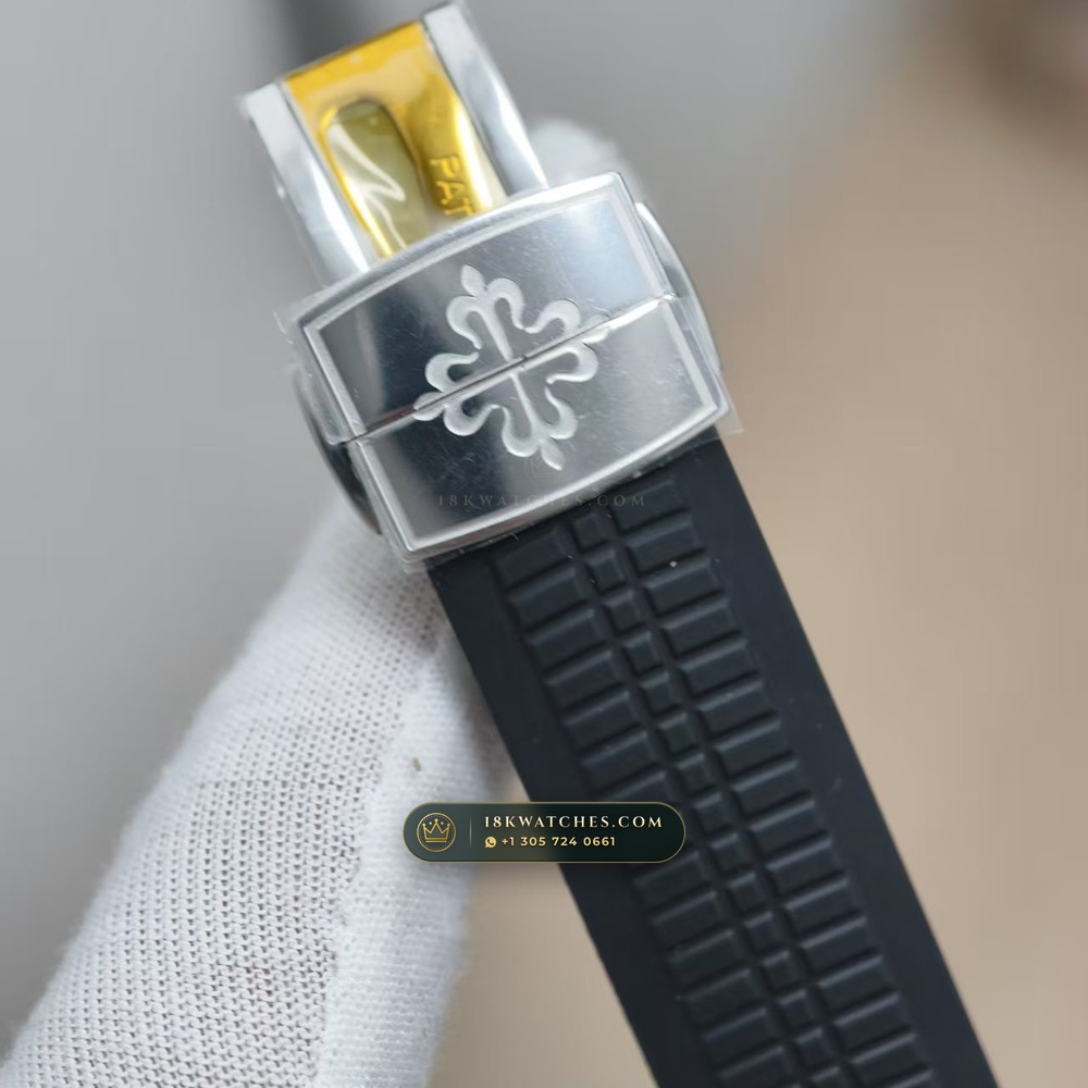 Patek Philippe Aquanaut Extra-Large Self-Winding Custom SW Dial Deep Crystal Optics Ref. 5167A — Studio Gallery Plate IX in 904L Stainless Steel Custom Architecture (79.5g Verified Mass, Patek Philippe Cal. 324 S C - 21K Gold Rotor)