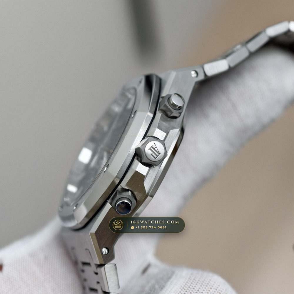 Audemars Piguet Royal Oak Selfwinding Chronograph 41mm Geneva Atelier Spec Ref. 26240ST — Studio Gallery Plate VI in 904L Stainless Steel Custom Architecture (180.3g Verified Mass, Audemars Piguet Cal. 4401 Flyback Chronograph)