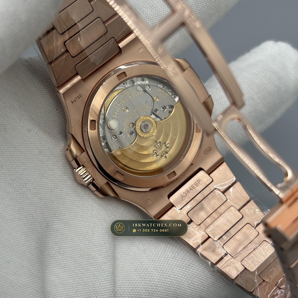 Patek Philippe Nautilus Self-Winding Diamond-Set Bezel 18K Rose Gold Ref. 5723/1R — Studio Gallery Plate IX in 18K Rose Gold Au750 (186.6g Verified Mass, Patek Philippe Cal. 26-330 S C / Cal. 324 S C - 21K Gold Rotor)