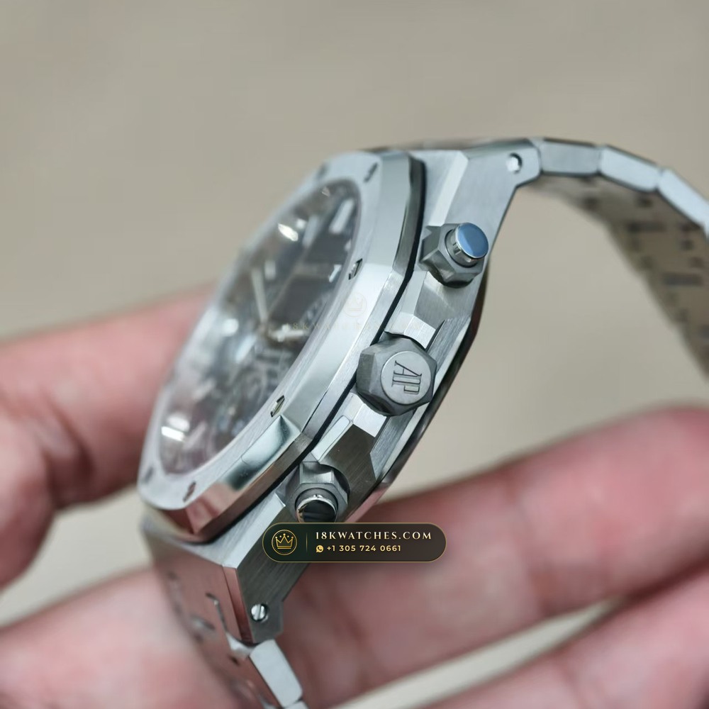 Audemars Piguet Royal Oak Selfwinding Chronograph 41mm Chronometer Regulated Spec Ref. 26240ST — Studio Gallery Plate IV in 904L Stainless Steel Custom Architecture (180.3g Verified Mass, Audemars Piguet Cal. 4401 Flyback Chronograph)