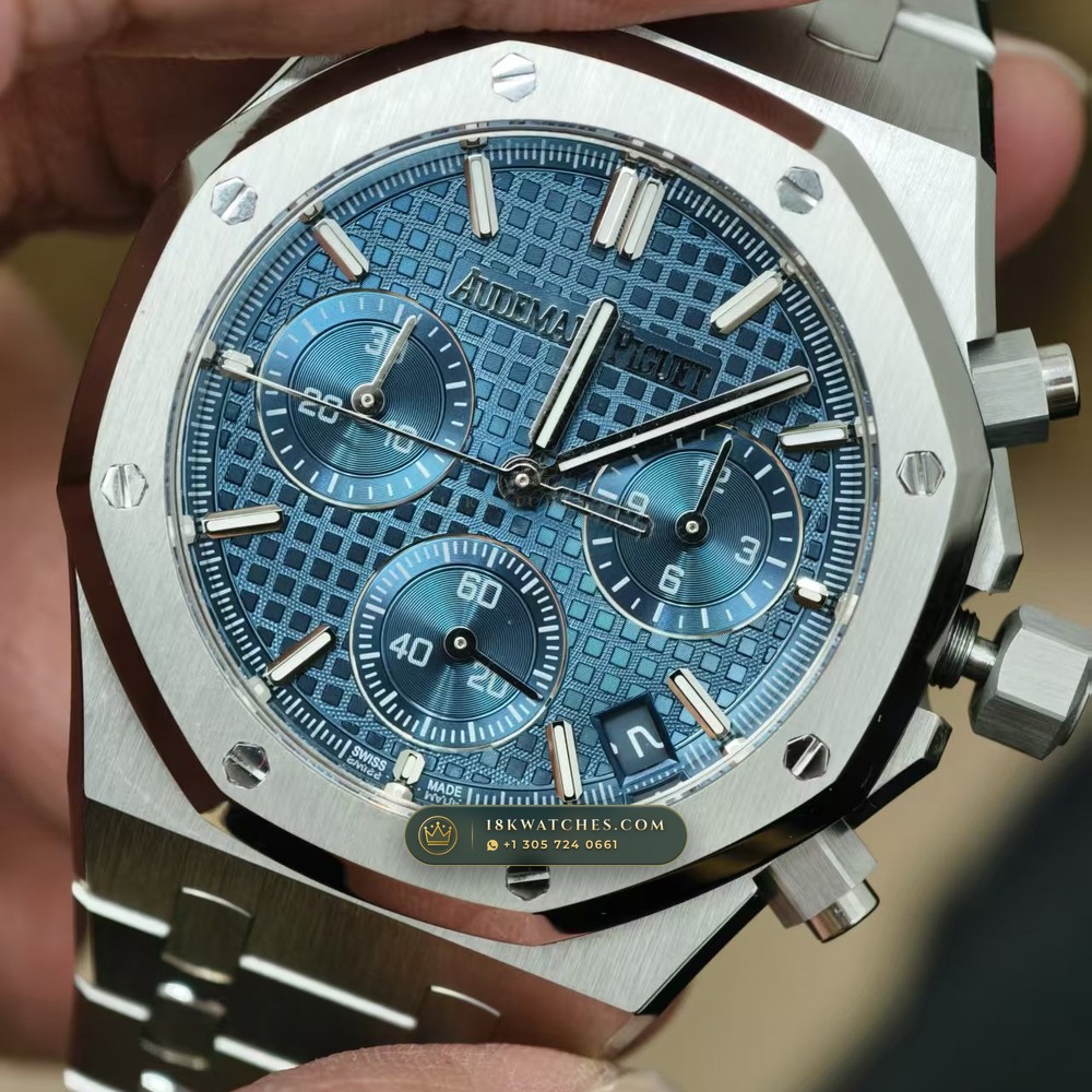 Audemars Piguet Royal Oak Selfwinding Chronograph 41mm Chronometer Regulated Spec Ref. 26240ST — Studio Gallery Plate V in 904L Stainless Steel Custom Architecture (180.3g Verified Mass, Audemars Piguet Cal. 4401 Flyback Chronograph)