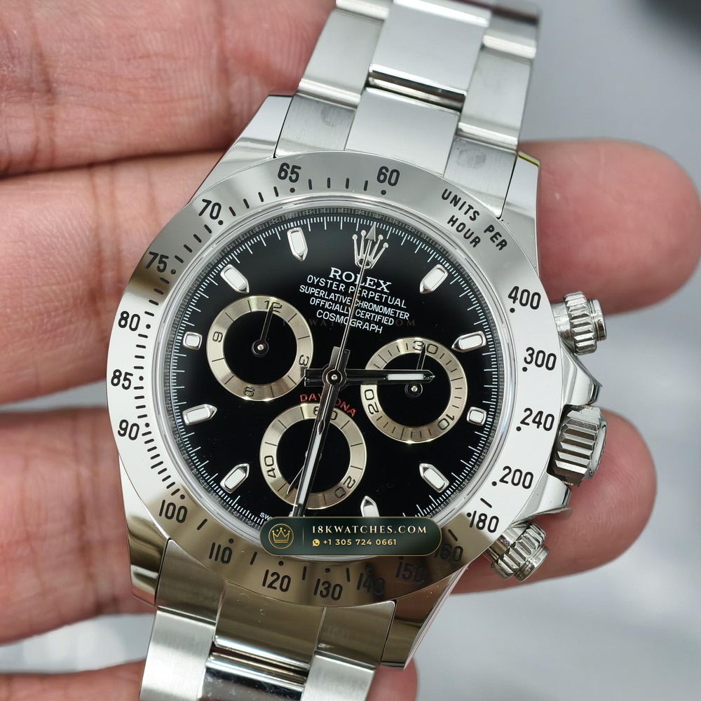 Rolex Cosmograph Daytona Chronometer Regulated Spec Ref. 116520 — Studio Gallery Plate III in 904L Stainless Steel Custom Architecture (143.2g Verified Mass, Rolex Manufacture Cal. 4130 - 72h Power Reserve)