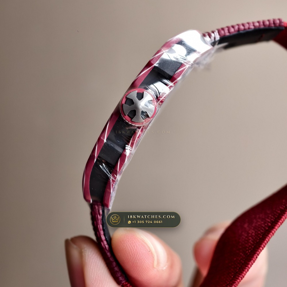 Richard Mille RM 67-02 Automatic Extra-Flat Mutaz Barshim Crimson Quartz TPT — Studio Gallery Plate V in Carbon TPT & Grade 5 Titanium (33.6g Verified Mass, Richard Mille Cal. CRMA7 Skeletonized Titanium)