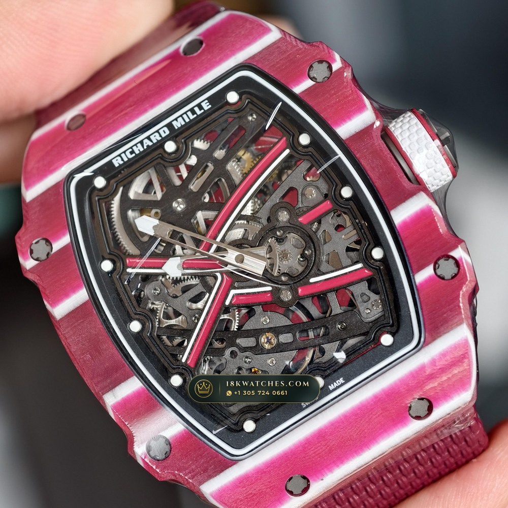 Richard Mille RM 67-02 Automatic Extra-Flat Mutaz Barshim Crimson Quartz TPT — Studio Gallery Plate VIII in Carbon TPT & Grade 5 Titanium (33.6g Verified Mass, Richard Mille Cal. CRMA7 Skeletonized Titanium)