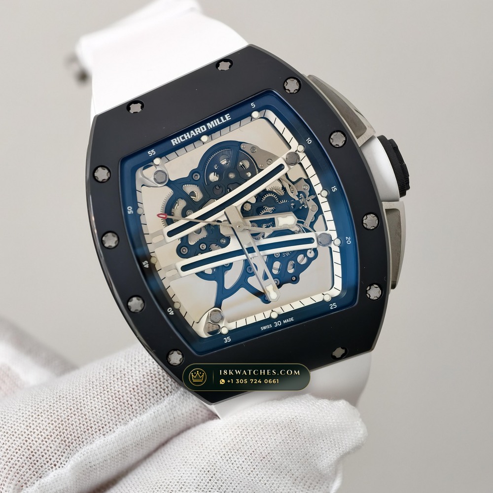 Richard Mille RM 61-01 Yohan Blake Asymmetric Chronometer Regulated Spec — Studio Gallery Plate II in Carbon TPT & Grade 5 Titanium (55.2g Verified Mass, Richard Mille Cal. RMUL2 Free-Sprung Skeleton)