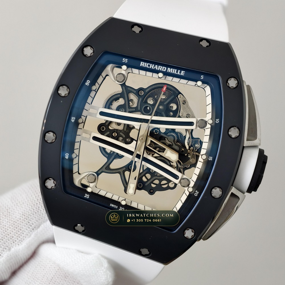 Richard Mille RM 61-01 Yohan Blake Asymmetric Chronometer Regulated Spec — Studio Gallery Plate III in Carbon TPT & Grade 5 Titanium (55.2g Verified Mass, Richard Mille Cal. RMUL2 Free-Sprung Skeleton)