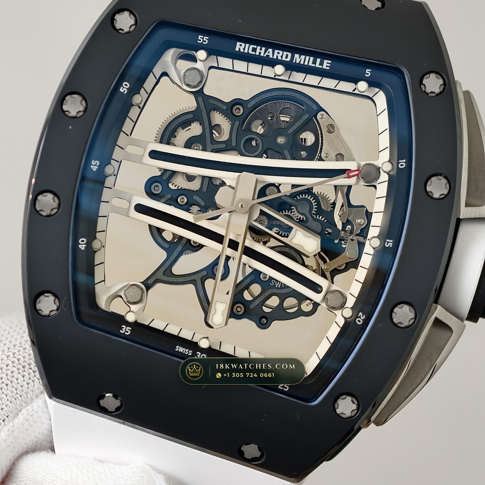 Richard Mille RM 61-01 Yohan Blake Asymmetric Chronometer Regulated Spec — Studio Gallery Plate IV in Carbon TPT & Grade 5 Titanium (55.2g Verified Mass, Richard Mille Cal. RMUL2 Free-Sprung Skeleton)