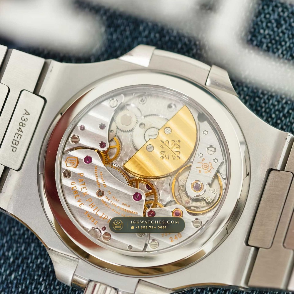 Patek Philippe Nautilus Moonphase & Power Reserve Chronometer Regulated Spec Ref. 5712/1A — Studio Gallery Plate VII in 904L Stainless Steel Custom Architecture (116.1g Verified Mass, Patek Philippe Cal. 240 PS IRM C LU - 22K Gold Micro-Rotor)