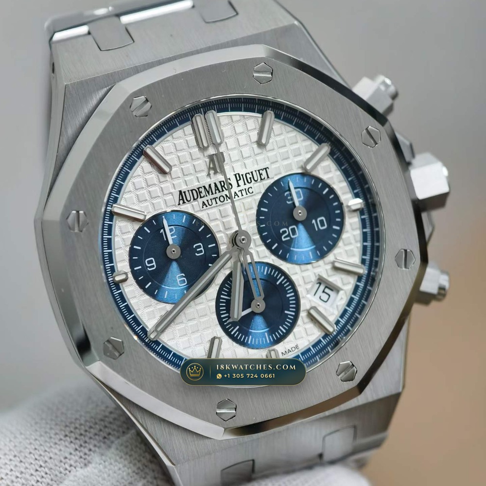 Audemars Piguet Royal Oak Selfwinding Chronograph 38mm Geneva Atelier Spec Ref. 26315ST — Studio Gallery Plate IV in 904L Stainless Steel Custom Architecture (146.6g Verified Mass, Audemars Piguet Cal. 2385 Column-Wheel Chronograph)