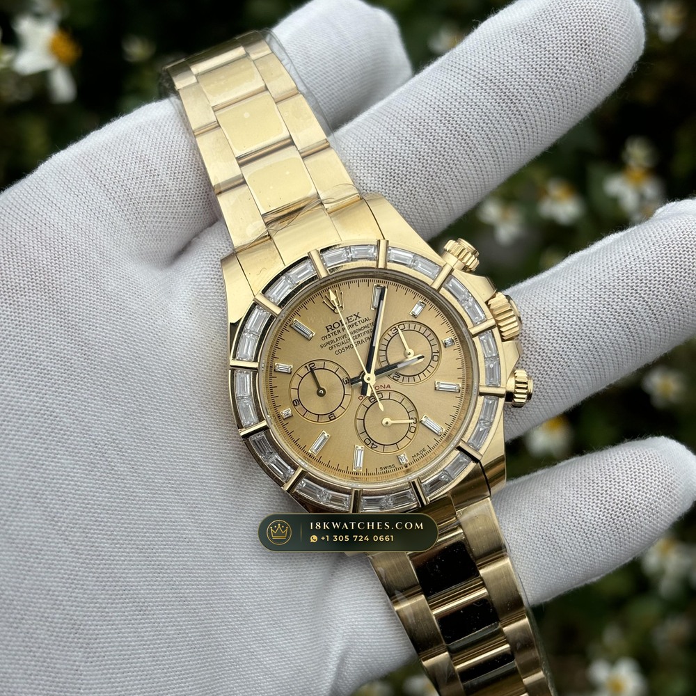 Rolex Cosmograph Daytona Diamond-Set Bezel 18K Yellow Gold Ref. 126508 — Studio Gallery Plate II in 18K Yellow Gold Au750 (216.5g Verified Mass, Rolex Manufacture Cal. 4131 - 72h Power Reserve)