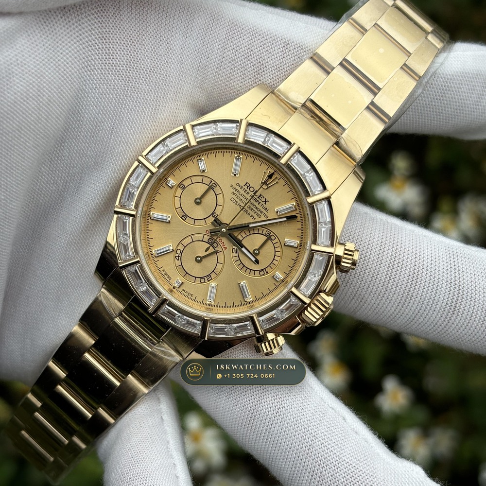 Rolex Cosmograph Daytona Diamond-Set Bezel 18K Yellow Gold Ref. 126508 — Studio Gallery Plate III in 18K Yellow Gold Au750 (216.5g Verified Mass, Rolex Manufacture Cal. 4131 - 72h Power Reserve)