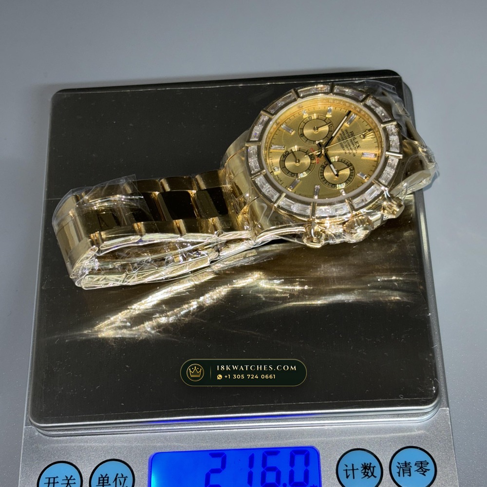 Rolex Cosmograph Daytona Diamond-Set Bezel 18K Yellow Gold Ref. 126508 — Studio Gallery Plate VI in 18K Yellow Gold Au750 (216.5g Verified Mass, Rolex Manufacture Cal. 4131 - 72h Power Reserve)
