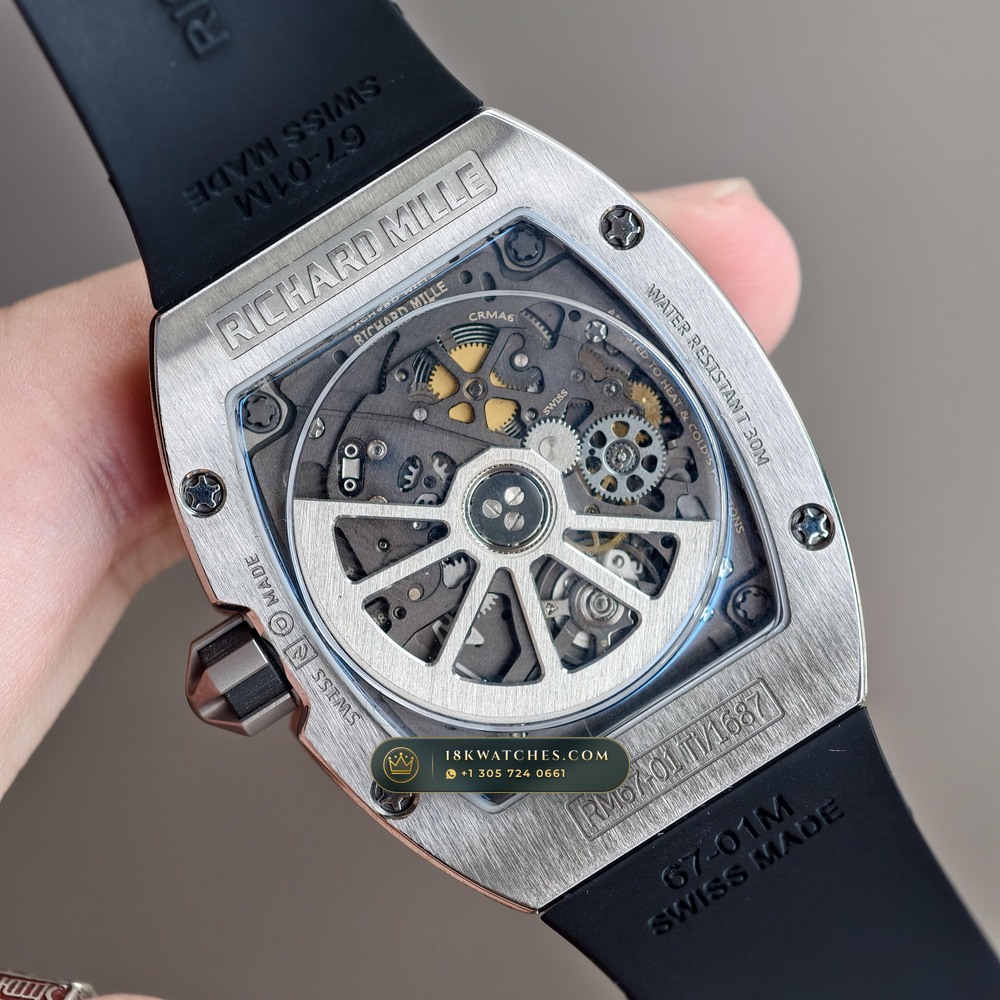 Richard Mille RM 67-01 Automatic Extra-Flat — Studio Gallery Plate VI in Grade 5 Titanium Monobloc (49.2g Verified Mass, Richard Mille Cal. CRMA6 - Platinum Rotor)
