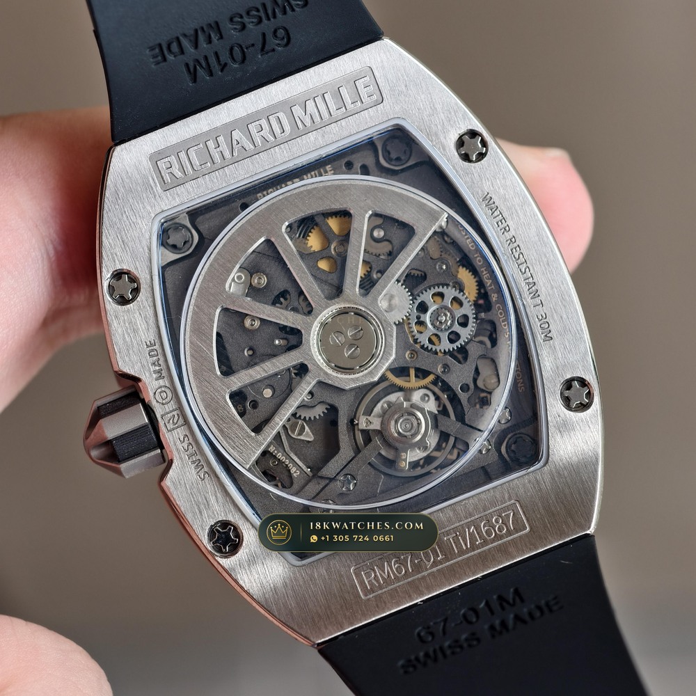 Richard Mille RM 67-01 Automatic Extra-Flat — Studio Gallery Plate VII in Grade 5 Titanium Monobloc (49.2g Verified Mass, Richard Mille Cal. CRMA6 - Platinum Rotor)