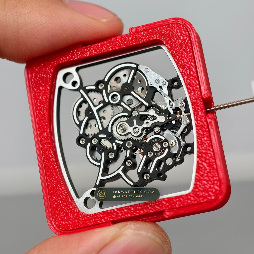 Richard Mille RM 055 Bubba Watson Manual Winding Chronometer Regulated Spec — Studio Gallery Plate III in ATZ White Ceramic & Grade 5 Titanium (66.9g Verified Mass, Richard Mille Cal. RMUL2 Grade 5 Titanium Skeleton)